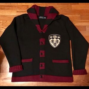 Ralph Lauren Polo Varsity Patch Cardigan XL